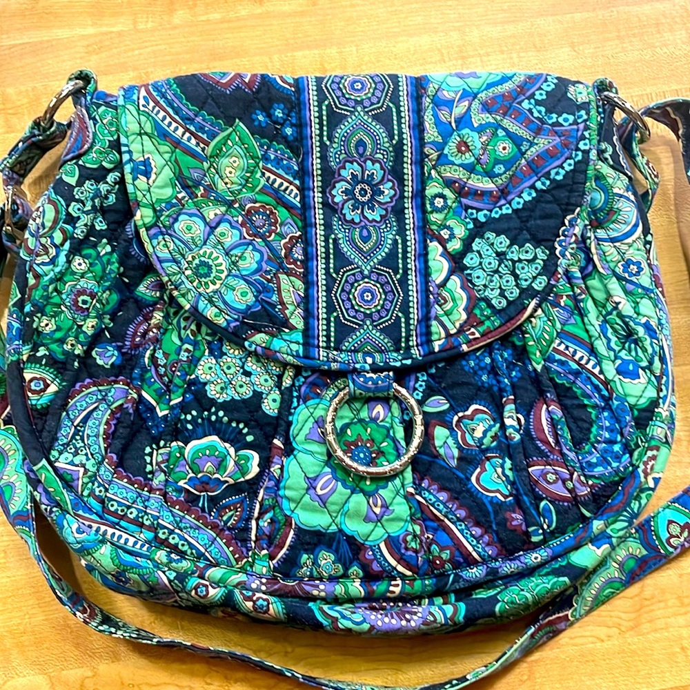 Vera Bradley Saddle Up Purse in Blue Rhapsody Retired